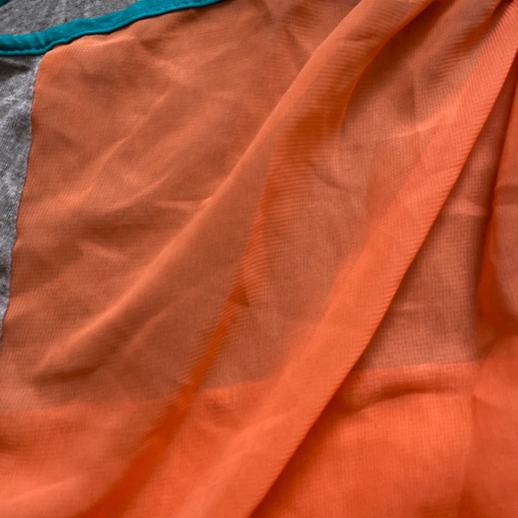 Vintage Y2K See-Through Flowy Peach Top - Picture 6 of 6